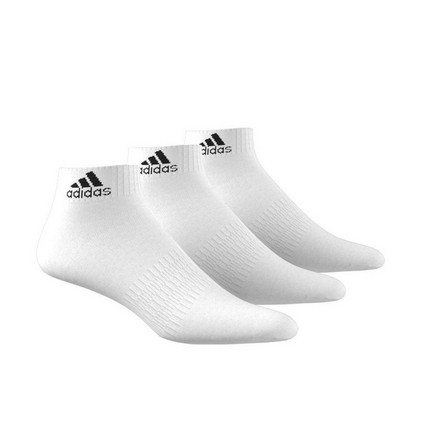 Cushioned Ankle Socks 3 Pairs White Unisex, A701_ONE, large image number 1