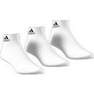 Cushioned Ankle Socks 3 Pairs White Unisex, A701_ONE, thumbnail image number 2
