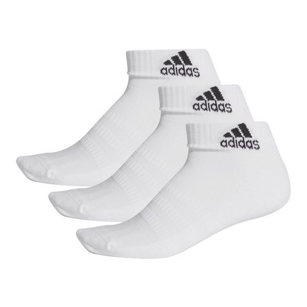 Cushioned Ankle Socks 3 Pairs White Unisex, A701_ONE, large image number 11