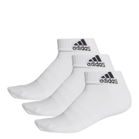 Cushioned Ankle Socks 3 Pairs White Unisex, A701_ONE, large image number 12