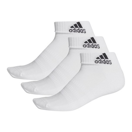 Cushioned Ankle Socks 3 Pairs White Unisex, A701_ONE, large image number 13