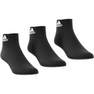 Unisex Cushioned Ankle Socks 3 Pairs, black, A701_ONE, thumbnail image number 0