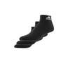 Unisex Cushioned Ankle Socks 3 Pairs, black, A701_ONE, thumbnail image number 1