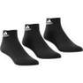 Unisex Cushioned Ankle Socks 3 Pairs, black, A701_ONE, thumbnail image number 8