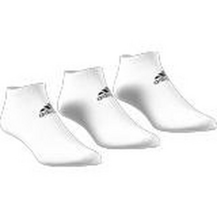 Unisex Cushioned Low-Cut Socks 3 Pairs, white, A701_ONE, large image number 2