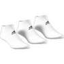 Unisex Cushioned Low-Cut Socks 3 Pairs, white, A701_ONE, thumbnail image number 2