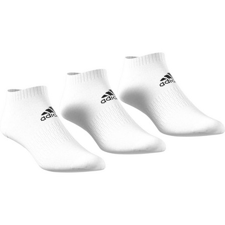 Unisex Cushioned Low-Cut Socks 3 Pairs, white, A701_ONE, large image number 3