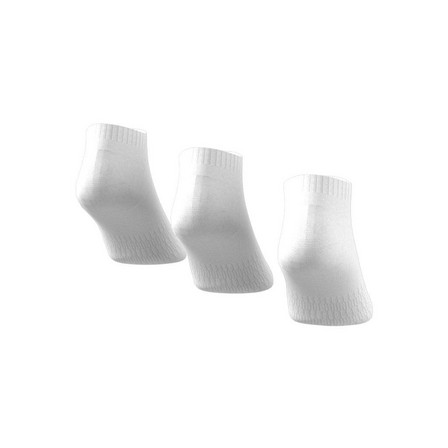 Unisex Cushioned Low-Cut Socks 3 Pairs, white, A701_ONE, large image number 4