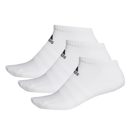 Unisex Cushioned Low-Cut Socks 3 Pairs, white, A701_ONE, large image number 5