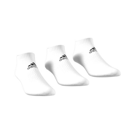 Unisex Cushioned Low-Cut Socks 3 Pairs, white, A701_ONE, large image number 12