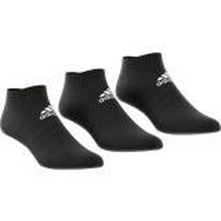 Unisex Cushioned Low-Cut Socks, Black, A701_ONE, large image number 3