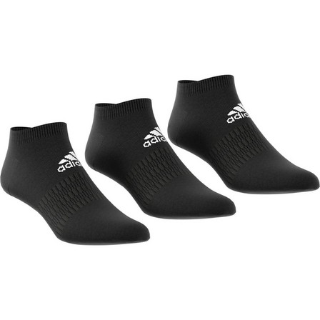 Unisex Low-Cut Socks 3 Pairs, black, A701_ONE, large image number 1