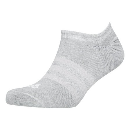 No-Show Socks 3 Pairs Medium grey heather Unisex, A701_ONE, large image number 2