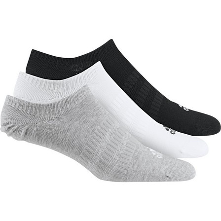 Unisex No-Show Socks - 3 Pairs, Grey, A701_ONE, large image number 3