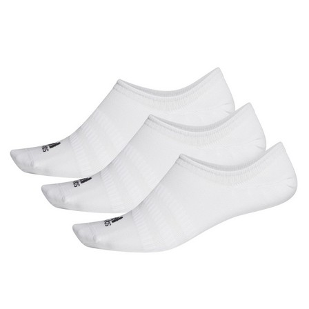 Unisex No-Show Socks 3 Pairs, white, A701_ONE, large image number 2