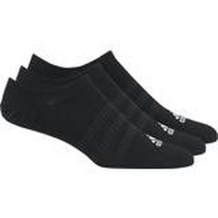 Black Unisex No-Show Socks-3 Pairs, A701_ONE, large image number 1