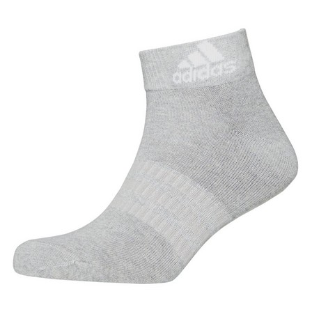 Unisex Ankle Socks 3 Pairs, Grey, A701_ONE, large image number 3
