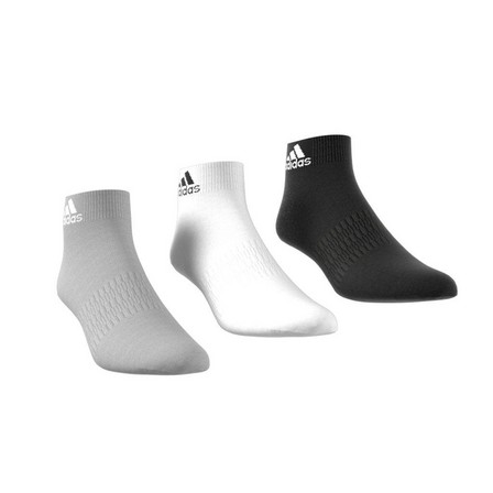 Unisex Ankle Socks 3 Pairs, Grey, A701_ONE, large image number 9