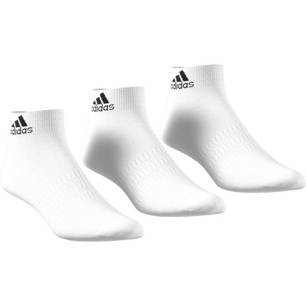 Unisex Ankle Socks 3 Pairs, white, A701_ONE, large image number 2