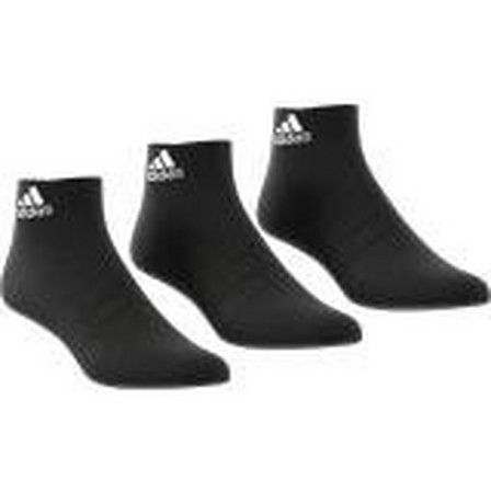 Unisex Ankle Socks 3 Pairs, black, A701_ONE, large image number 1