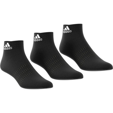 Unisex Ankle Socks 3 Pairs, black, A701_ONE, large image number 2