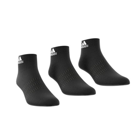 Unisex Ankle Socks 3 Pairs, black, A701_ONE, large image number 9