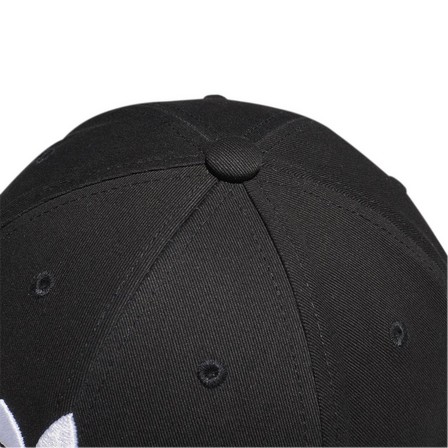 Unisex Trefoil Baseball Cap, black, A701_ONE, large image number 8