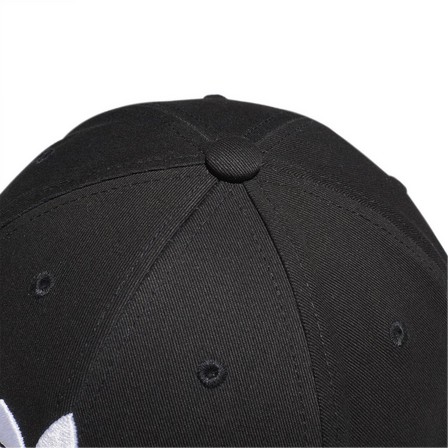 Unisex Trefoil Baseball Cap, Black, A701_ONE, large image number 10