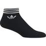Unisex Trefoil Ankle Socks 3 Pairs, black, A701_ONE, thumbnail image number 1