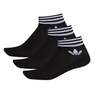 Unisex Trefoil Ankle Socks 3 Pairs, black, A701_ONE, thumbnail image number 2