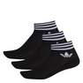 Unisex Trefoil Ankle Socks 3 Pairs, black, A701_ONE, thumbnail image number 3