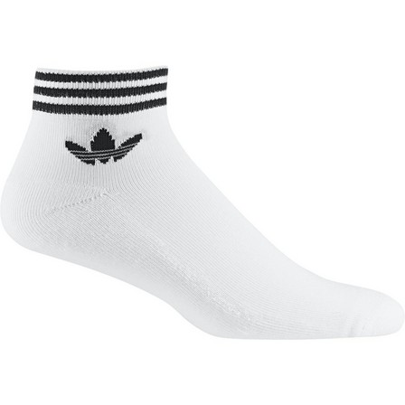 Unisex Trefoil Ankle Socks 3 Pairs, white, A701_ONE, large image number 1