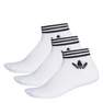 Unisex Trefoil Ankle Socks 3 Pairs, white, A701_ONE, thumbnail image number 5