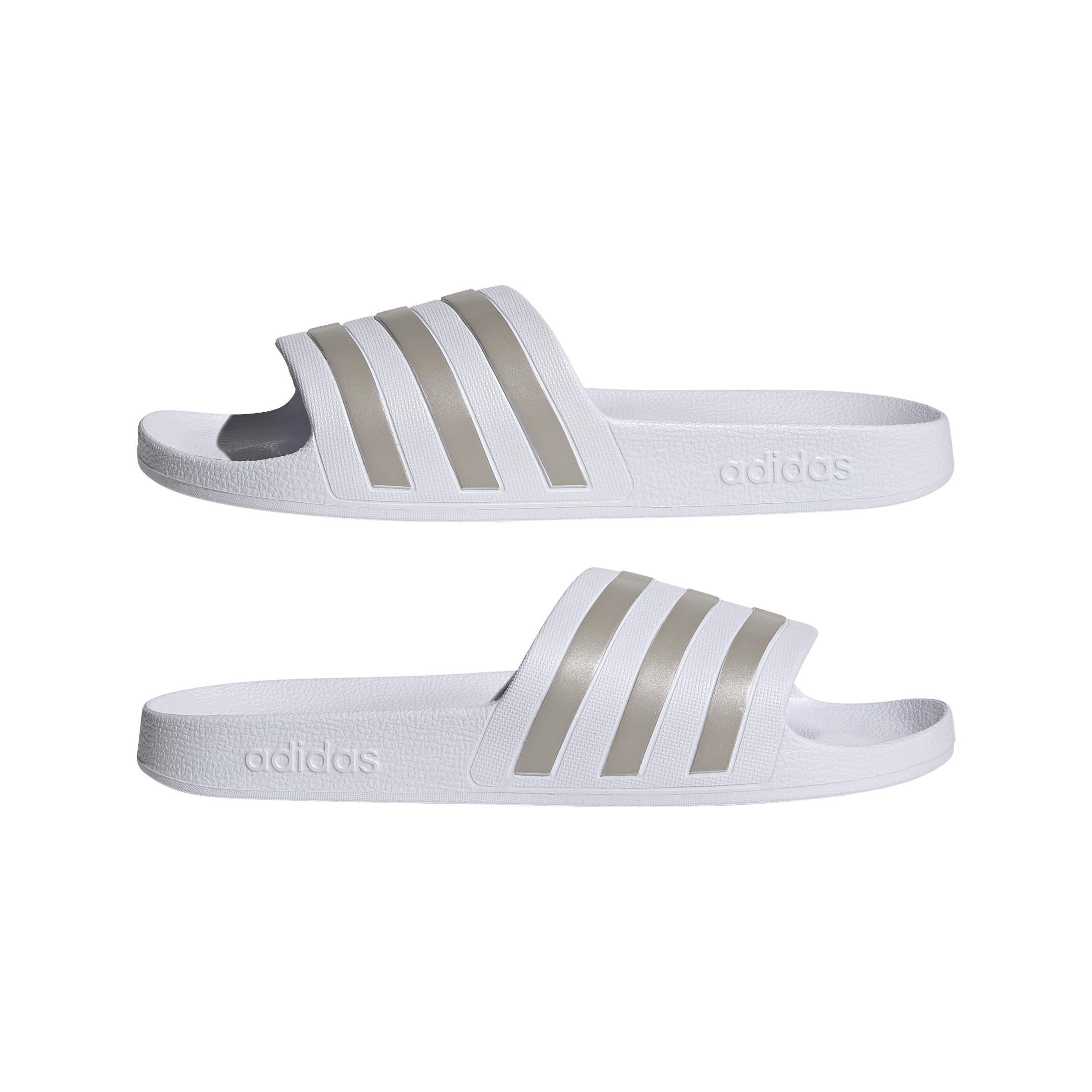 adidas - Unisex Adilette Aqua Slides, white