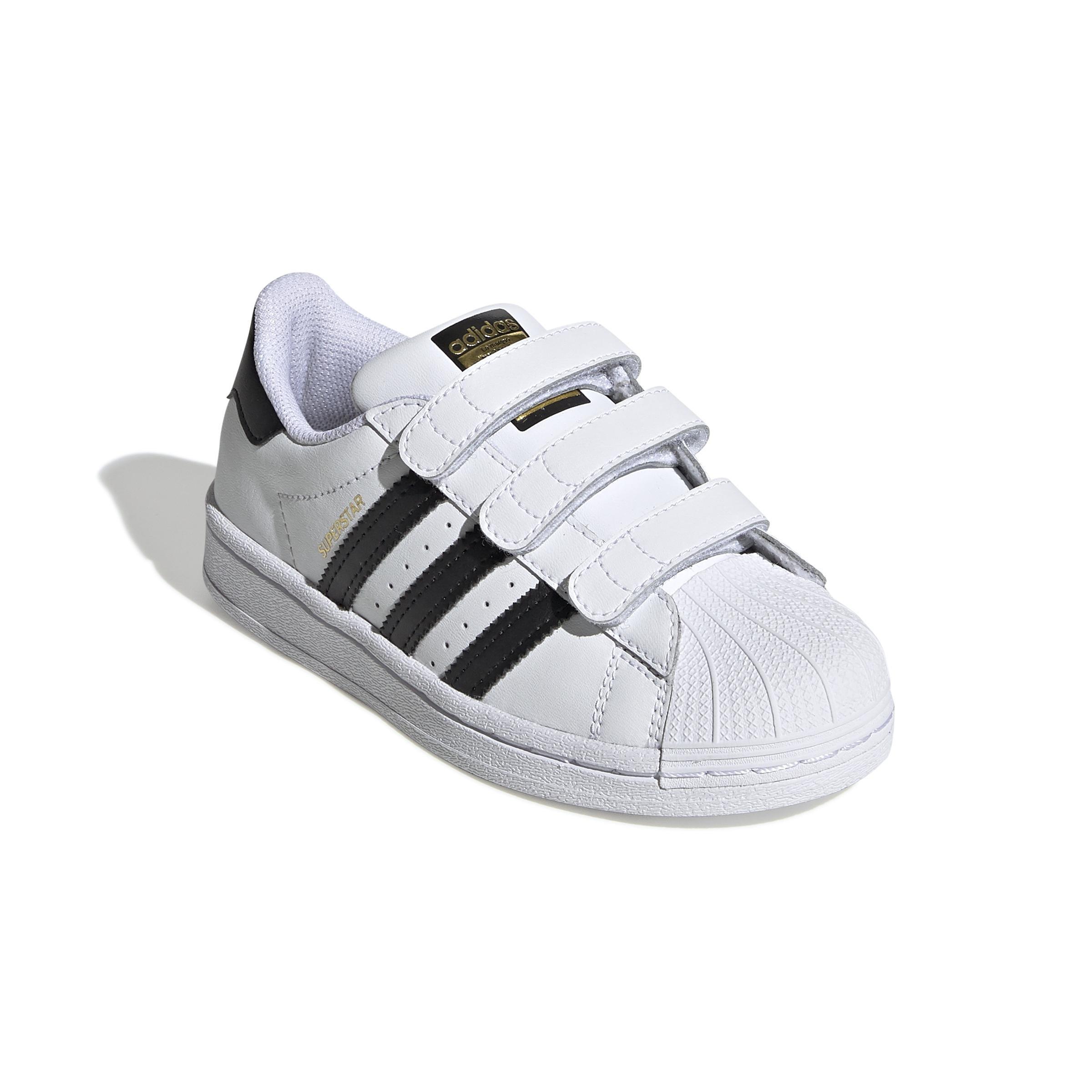 Adidas white & outlet silver superstar trainers youth