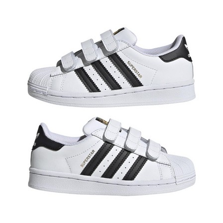 Unisex Kids Superstar Shoes, White, A701_ONE, large image number 46