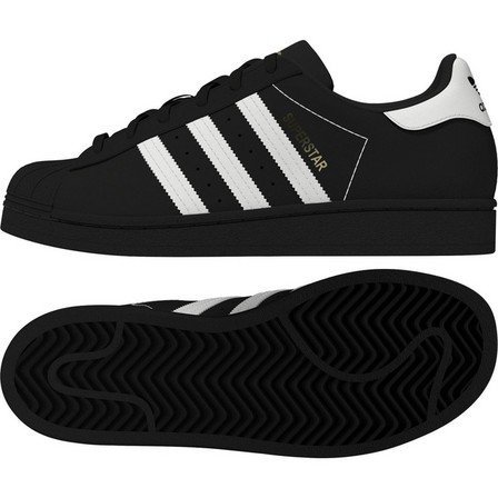 Unisex Kids Superstar Shoes , Black, A701_ONE, large image number 17