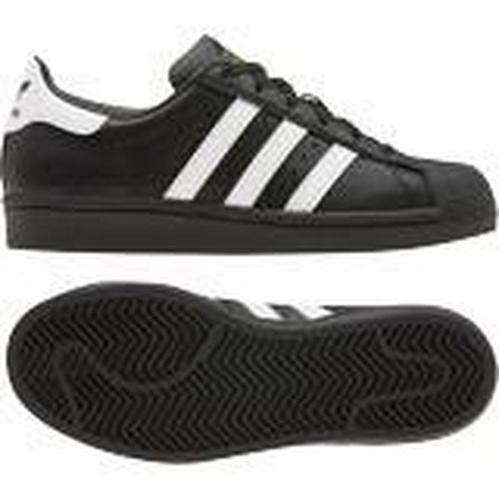 Unisex Kids Superstar Shoes , Black, A701_ONE, large image number 38
