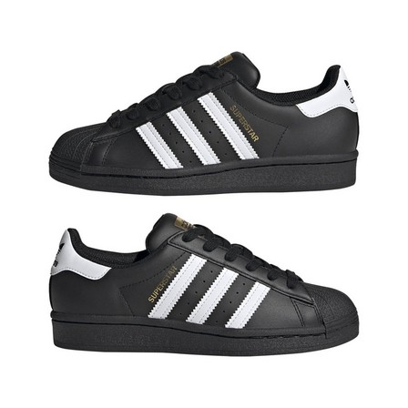 Unisex Kids Superstar Shoes , Black, A701_ONE, large image number 44
