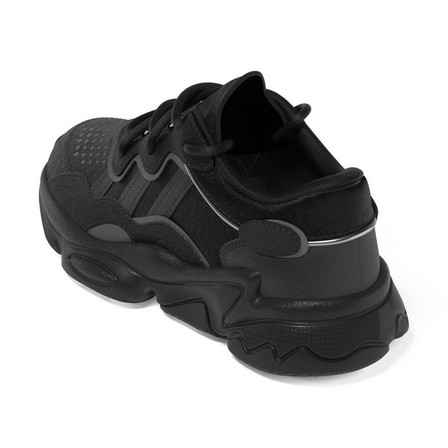 Unisex Kids Ozweego Shoes, Black, A701_ONE, large image number 7