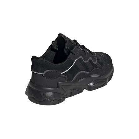 Unisex Kids Ozweego Shoes, Black, A701_ONE, large image number 8