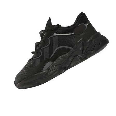 Unisex Kids Ozweego Shoes, Black, A701_ONE, large image number 27