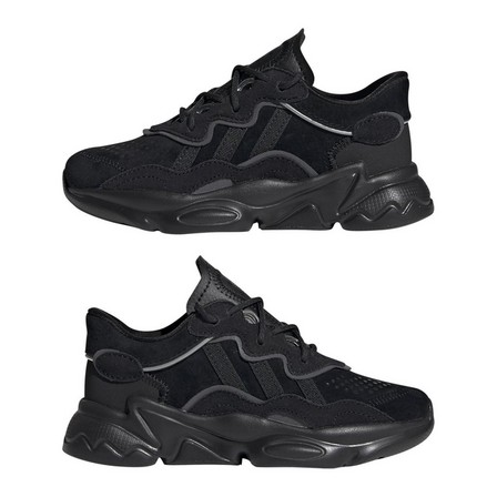 Unisex Kids Ozweego Shoes, Black, A701_ONE, large image number 32