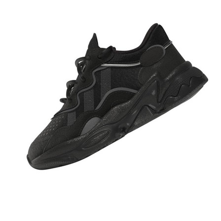Unisex Kids Ozweego Shoes, Black, A701_ONE, large image number 35