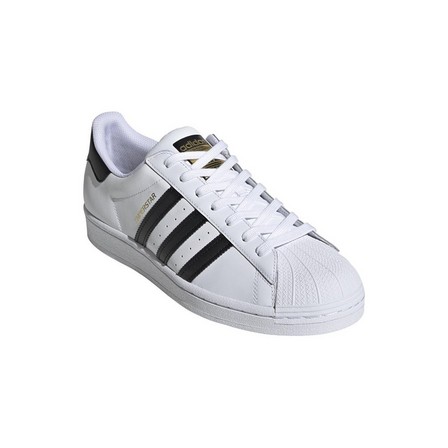 Men Superstar Core Black Stripes Shoes, White, A701_ONE, large image number 2