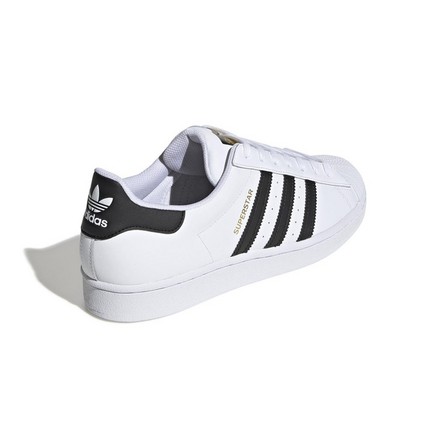 Men Superstar Core Black Stripes Shoes, White, A701_ONE, large image number 4