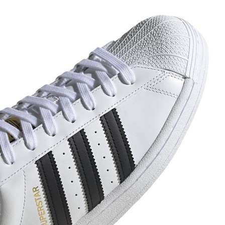 Men Superstar Core Black Stripes Shoes, White, A701_ONE, large image number 6
