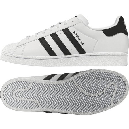 Men Superstar Core Black Stripes Shoes, White, A701_ONE, large image number 12