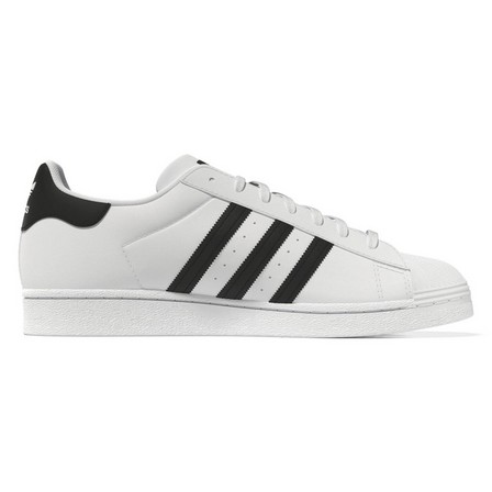 Men Superstar Core Black Stripes Shoes, White, A701_ONE, large image number 21