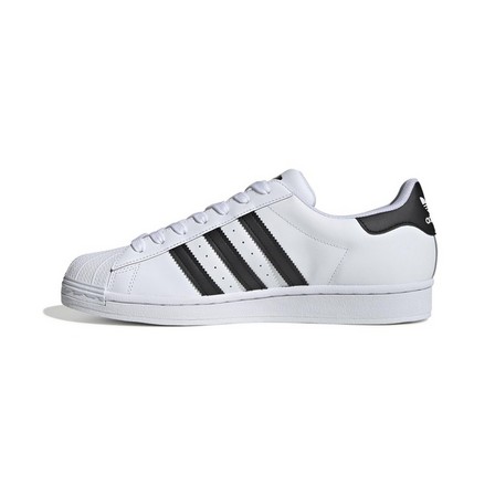 Men Superstar Core Black Stripes Shoes, White, A701_ONE, large image number 24